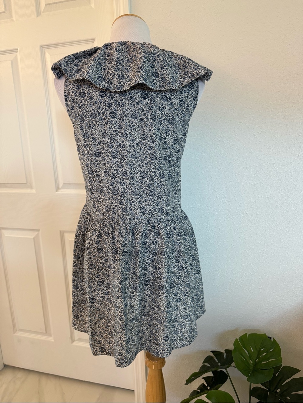 Rebecca Taylor Rent the Runway Blue/White Vine Print Dress, Parties Date Beach S - Picture 4 of 9
